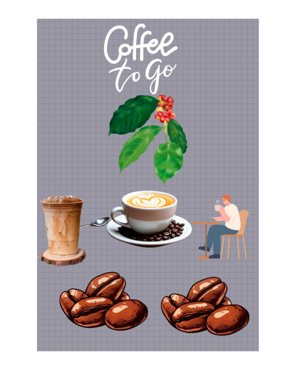 Arte imprimible, impresión de arte digital propio para emprender un negocio de coffee shop